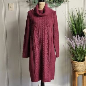 NWT Talbots Sweater Dress, Red, Size XL